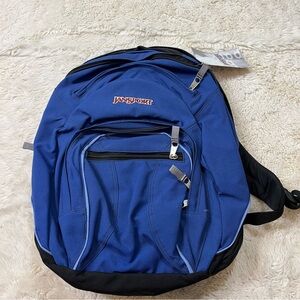 Vintage JanSport Backpack Blue Book Bag School College Made In USA 90s New!